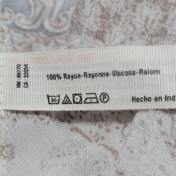 Intimately Free People Blue Tan Paisley Lightweight High Neck Mini Dress XS - Picture 4 of 12